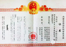 內(nèi)蒙古自治區(qū)科學技術(shù)進步二等獎